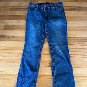 Women's Old Navy Mid Rise Kicker Boot Cut Jeans Size 8